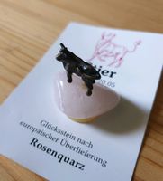 Rosenquarz Sternzeichen Stier + Metall Figur Glücksstein Liebe Mitte - Wedding Vorschau