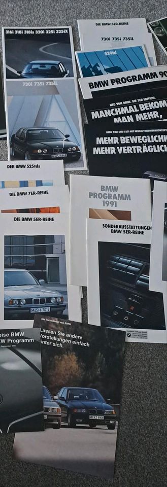 Autoprospekte BMW  1982 - 1993 in Schorndorf