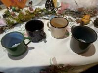 DDR Kaffeebecher antik Emaille Blech Tassen Töpfe Thüringen - Katzhütte Vorschau