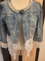 Tolle Jeansjacke mit Spitze Gr.M Hessen - Nidda Vorschau