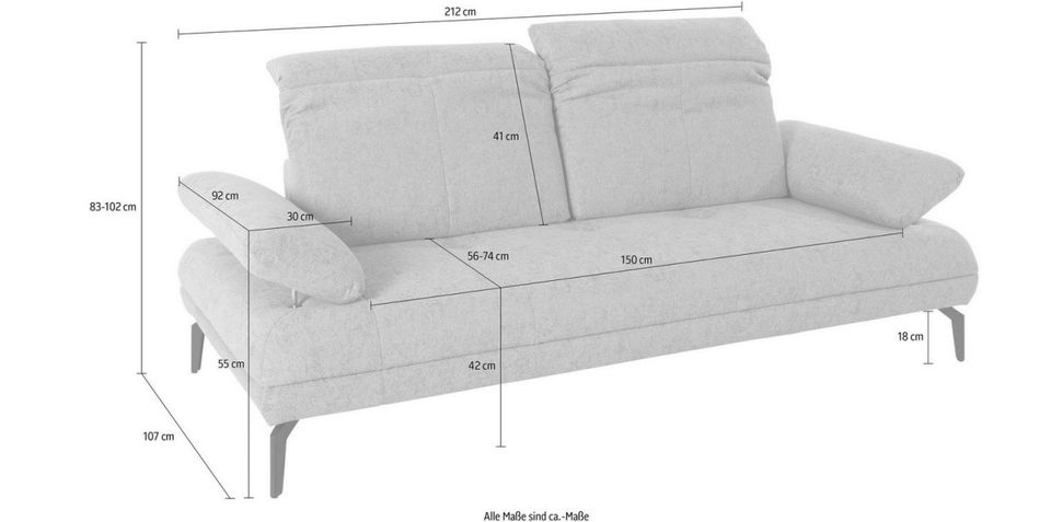 Designer Garnitur 2 + 3-Sitzer Sofa Grau Couch Stenlille andas in Köln