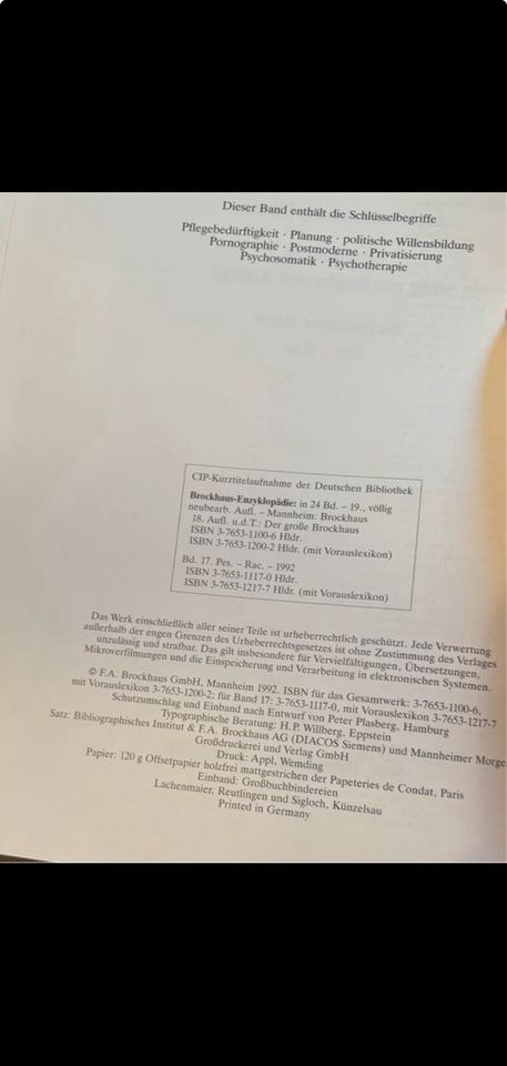 Brockhaus Enzyklopädie Band 1-24 19. Auflage in Altrip