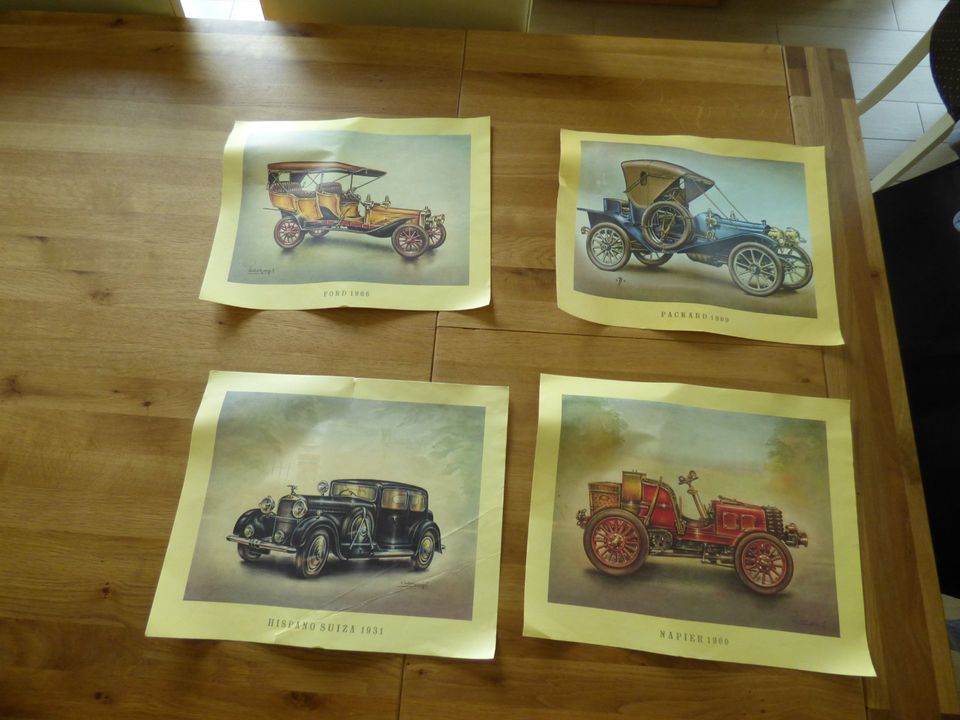 Auto Sammelbilder, Oldtimer, Maße 37,5x30, Konvolut, Lot in Eltville