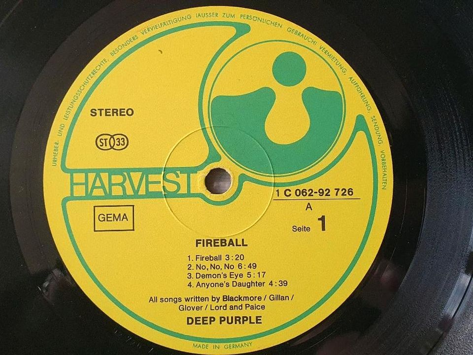 Schallplatte Vinyl Deep Purple Fireball in Thale