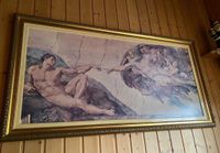 Bild im Rahmen Fresko „Erschaffung Adams“ Michelangelo 126x66 Ludwigslust - Landkreis - Dümmer Vorschau