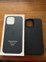 Original iPhone 13 Pro Max Leder Case schwarz Düsseldorf - Unterbach Vorschau