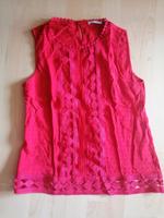 elegante rote Bluse mit Stickereien ohne Arm Größe 38 Orsay Thüringen - Erfurt Vorschau