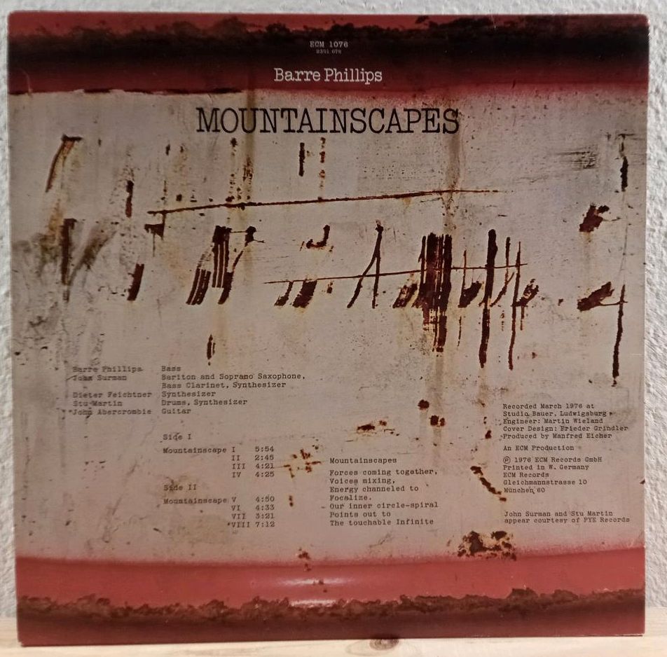 Barre Phillips - Mountainscapes LP Vinyl Jazz 1976 in Löbau