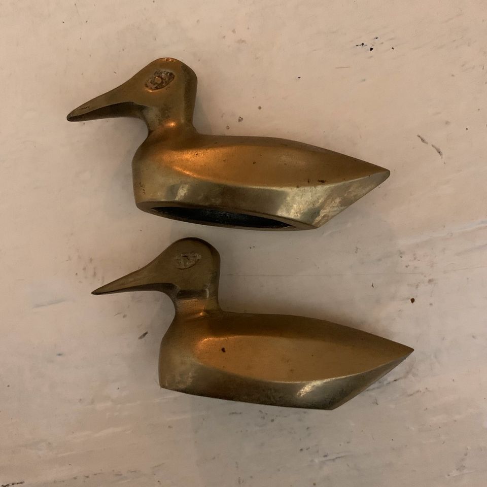 Vintage 2x Kupferfigur Messing Ente Shabby in Berlin