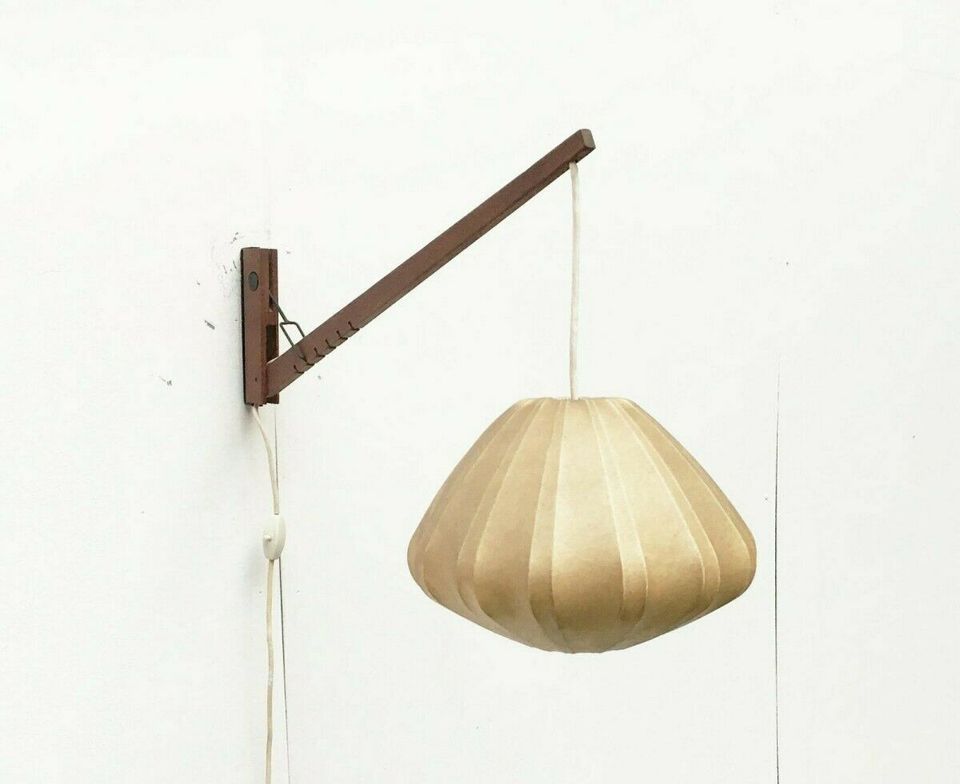 Mid Century Teak Wandleuchte Wall Lamp zu 60er 70er Danish Design in Hamburg