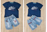 Outfit Junge Sommer/2-teiliges Set Gr 86-92 Jeans Shorts/T-Shirt Bayern - Gaimersheim Vorschau