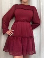 Rotes Tüllkleid mit transparent Ärmeln Mitte - Wedding Vorschau