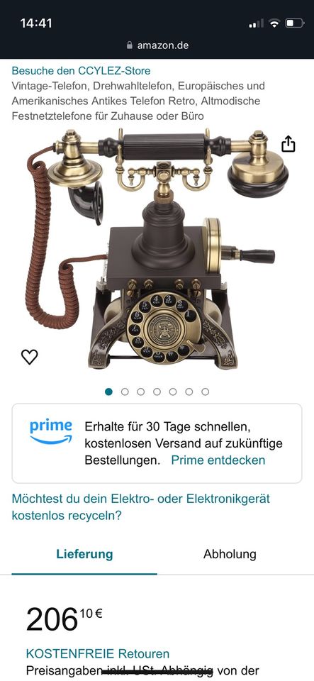 Telefon Antik Vintage Retro in Jena