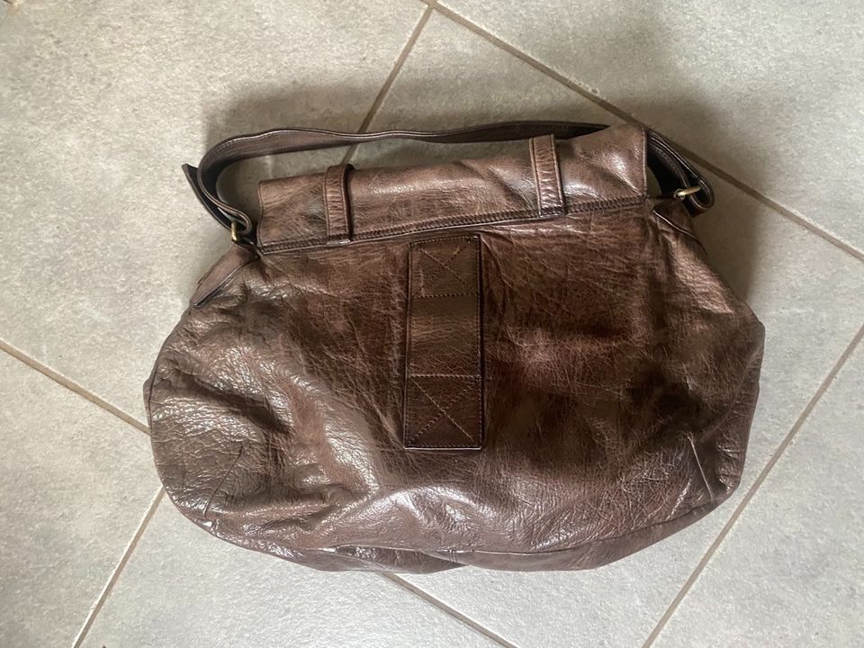 Belstaff Ledertasche Scott Bag gross braun in Rheda-Wiedenbrück