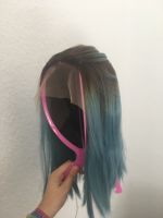 Lace front Perücke blau türkis 14inch wie Echthaar Sachsen - Döbeln Vorschau