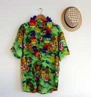 Fasching Verkleidung Hawaiihemd in XL mit Blumenkranz und Hut Mecklenburg-Vorpommern - Neubrandenburg Vorschau