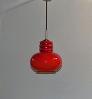 Vintage Deckenlampe 70er Jahre in Rot / Glas Nordrhein-Westfalen - Marienheide Vorschau