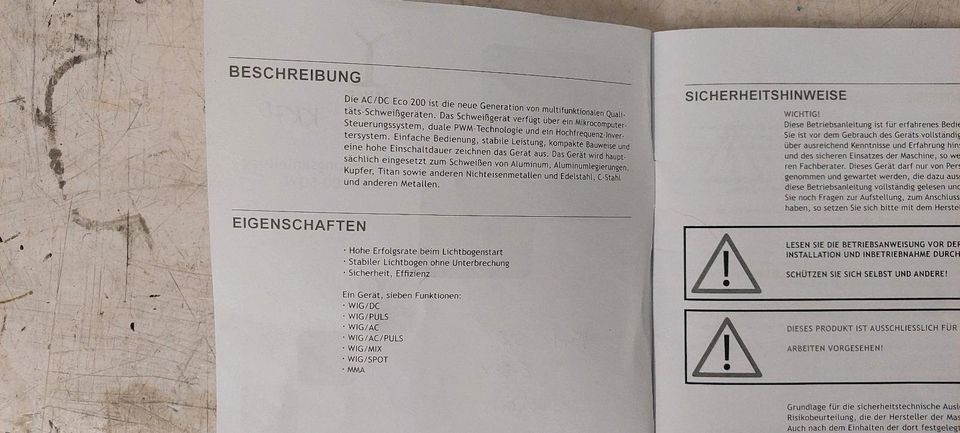 WIG Schweißgerät AC/DC in Schmiedefeld am Rennsteig