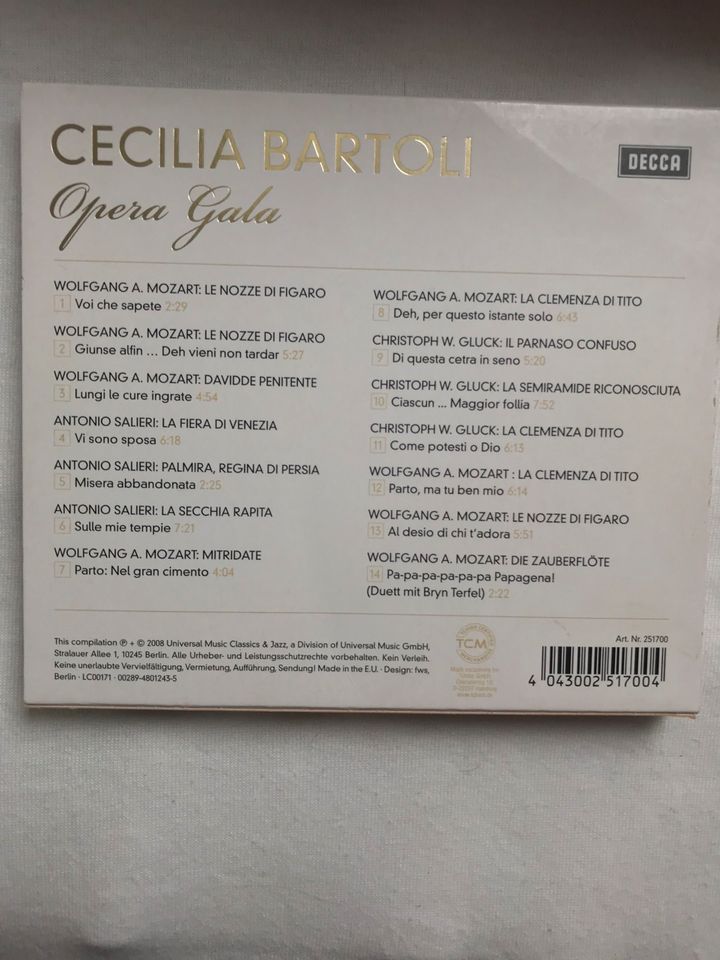 Cecilia Bartoli, Opera Gala in Klein Trebbow