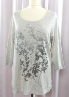 Olsen Damen T-Shirt 3/4 Arm Metallic-Print Rundhals Grau Gr. 46 Hessen - Herleshausen Vorschau