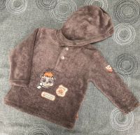 Kapuzen Pullover ❄️ Nicki Teddy Flausch Pulli braun Gr. 74/80 Hessen - Birstein Vorschau