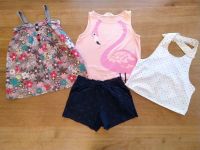 Set Sommer Mädchen 128 134 H&M Shorts schwarz Top Flamingo Bayern - Wartenberg Vorschau