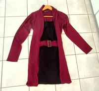 Neues schwarzes Strickkleid Gr. 40 42 Jackenoptik in bordeauxrot Kr. München - Neubiberg Vorschau