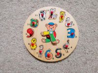 Kinder Holzsteckpuzzle Teddy Uhr, Tiere, Lernspiel Bayern - Lappersdorf Vorschau