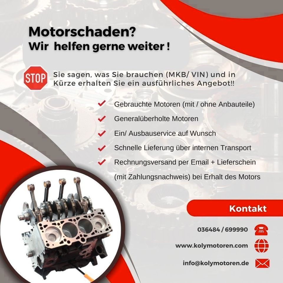 Motor UHZ 10TRD2 ● Citroën C5 C6 / Peugeot 407 ● komplett in Neustadt an der Orla