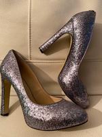 Guess Glitzer High Heels 40 Silber NP 185€ Bayern - Karlstadt Vorschau