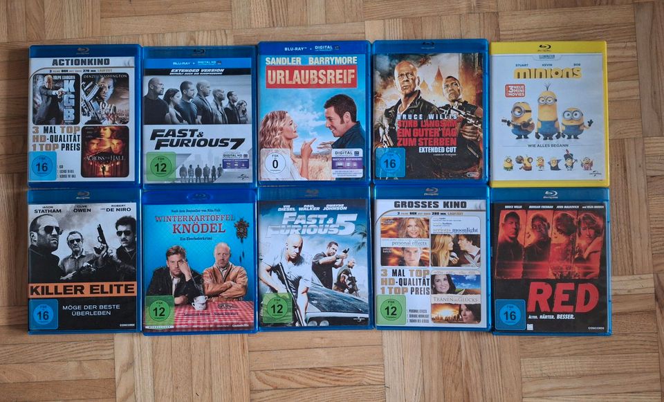 DVDs und BlueRays, Flohmarktware, Konvolut in Nittendorf 
