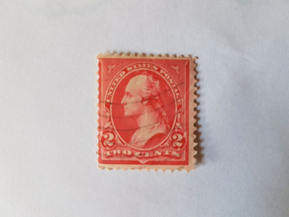 Briefmarken USA 1890 Persönlichkeiten 2 Cent mit goth. Dreieck in Zweenfurth