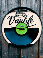 Wanduhr Vinyl, Holz, Metall, Vanlife, Schallplatte, Upcycling Bayern - Jengen Vorschau