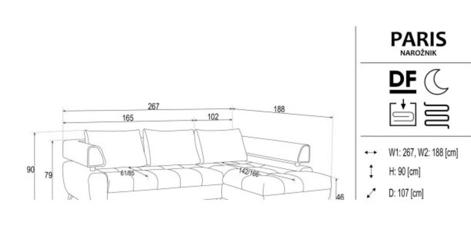 Ecksofa Wohnlandschaft PARIS Neu Kaufdatum 3/2024 Anthrazit in Kassel