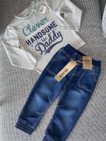 F&F Set Daddy Langarmshirt & Jeans Jogger blau in 1,5-2 92 Nordrhein-Westfalen - Troisdorf Vorschau