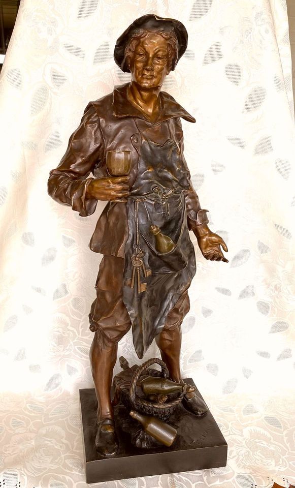 Prächtige Antike Bronze Statue E. Picault 70 cm Skulptur in Viersen