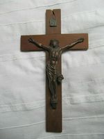 Holzkreuz mit Jesus aus Bronze oder Kupfer Bayern - Kirchseeon Vorschau