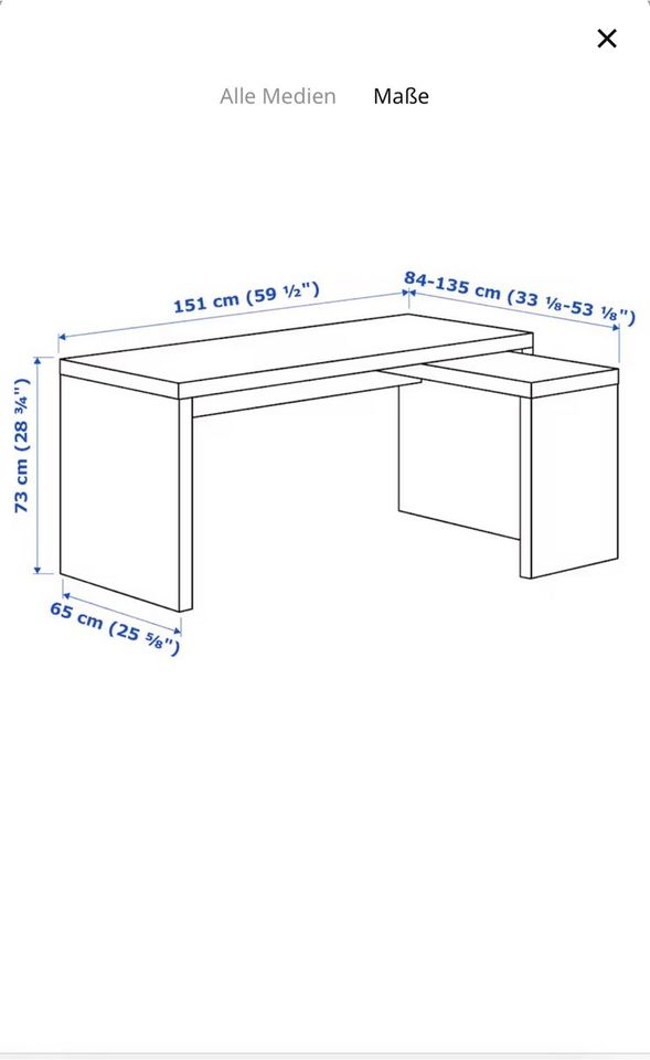 Schreibtisch Malm ; Schreibtisch Ikea in Magdeburg