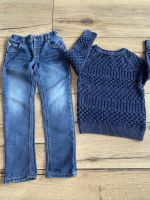 Next Set mit Strickpullover blau & stretchige Jeans in 110 Thüringen - Aschenhausen Vorschau