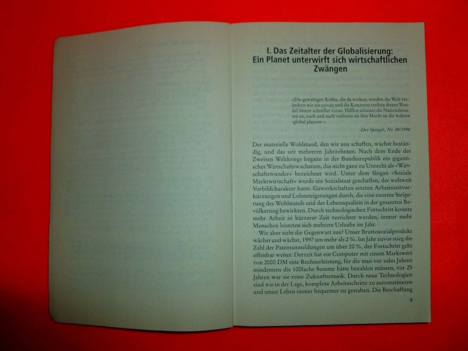 1 original Buch  " Die 10 Globalisierungslügen " vom Mai 1998 * in Schopfheim