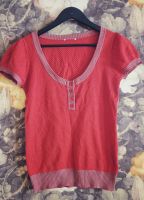 Review T-Shirt Bluse Rundhals Gr. S 36 38 Baumwolle Puffärmel rot Hessen - Glauburg Vorschau