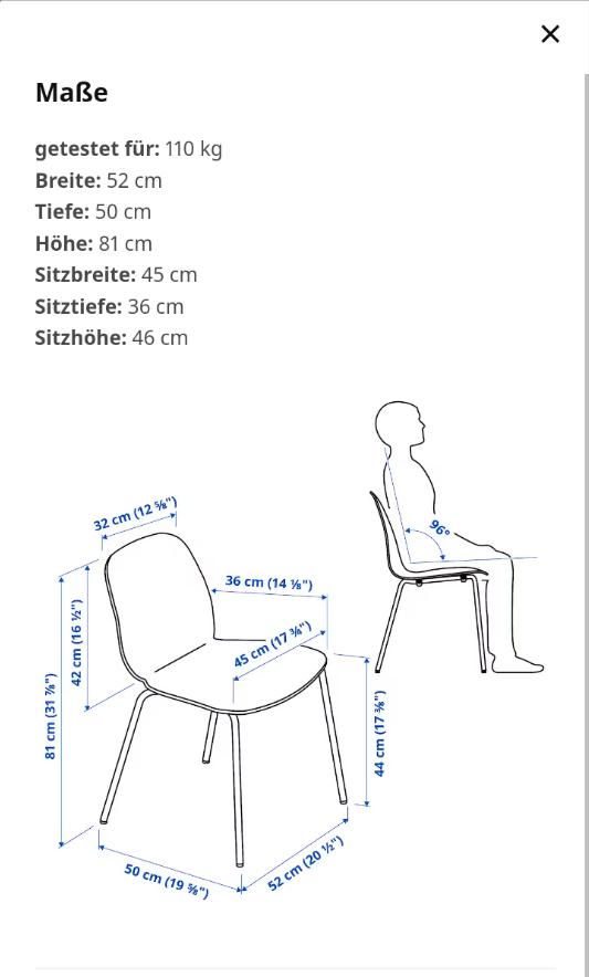 LIDÅS Schreibtischstuhl/ Esstischstuhl #Ikea in Magdeburg