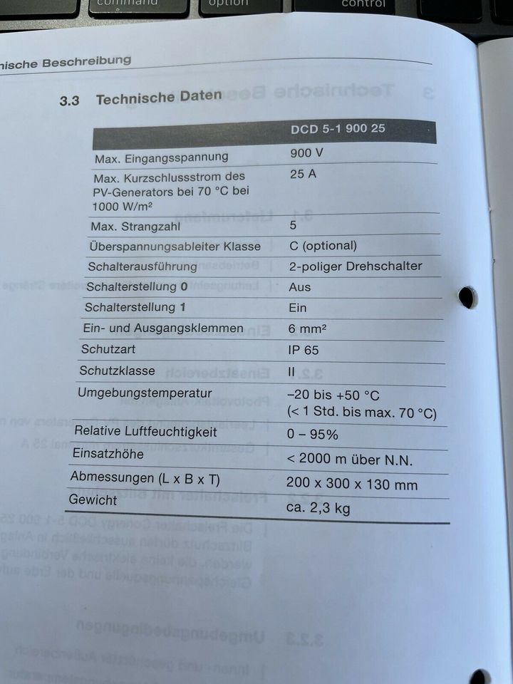 Conergy DC-Freischalter Trennschalter Photovoltaik in Bad Iburg