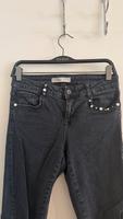 Zara Hose Jeans Gr. 36 grau schwarz Perlen Skinny wie neu! Bayern - Schwarzenbruck Vorschau