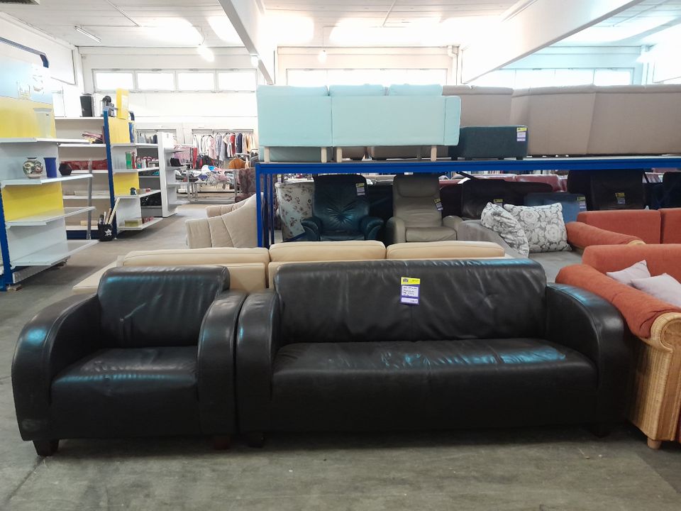 Sofa / Couch 2-teilig Leder - HH190427 in Swisttal