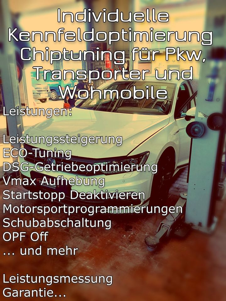 Kennfeldoptimierung Chiptuning Leistungsmessung in Halberstadt