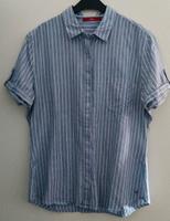Bluse Kurzarm s.Oliver, blaugrau-weiß-gestreift, Gr. 38 Niedersachsen - Nienhagen Vorschau