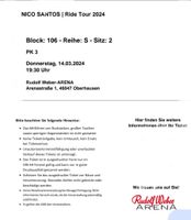 Nico Santos "Ride Tour" 2 Tickets Oberhausen 14.11.24 Nordrhein-Westfalen - Rhede Vorschau
