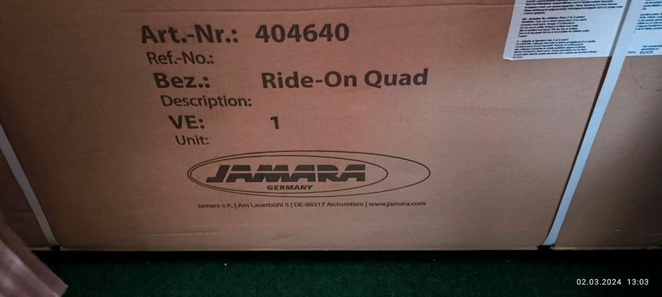 Jamara Ride-on Quad 12V in Bergneustadt