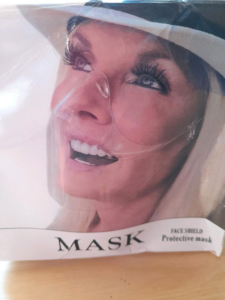 4x Transparentes Gesichtsschild, Mask Face shield Protective mask in Abenberg